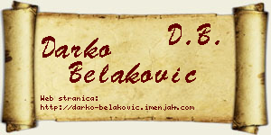 Darko Belaković vizit kartica